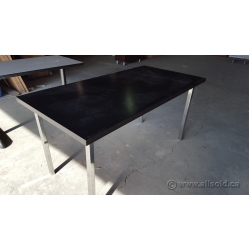 Black Table w/ Chrome Legs